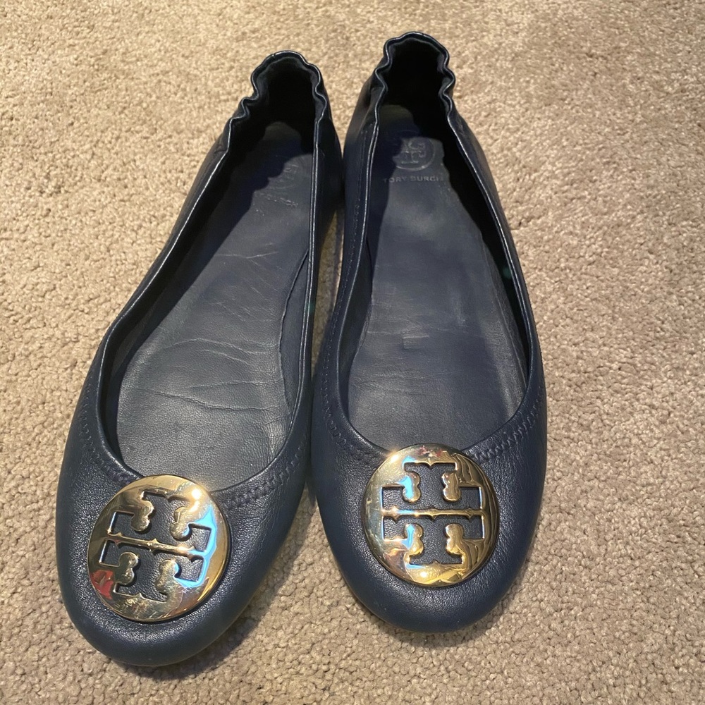 NAVY BLUE TORY BURCH FLATS